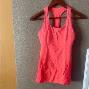 Neon Coral Racerback Athletic Tank